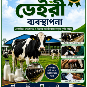 সহজ ও আধুনিক ডেইরী ব্যবস্থাপনা ১ম পর্ব PDF বইয়ের প্রচ্ছদ – গরুর ফিজিওলজি, খাদ্য ও পুষ্টি ব্যবস্থাপনা, ঘাস চাষ, গরুর জাত ও স্বাস্থ্য ব্যবস্থাপনা